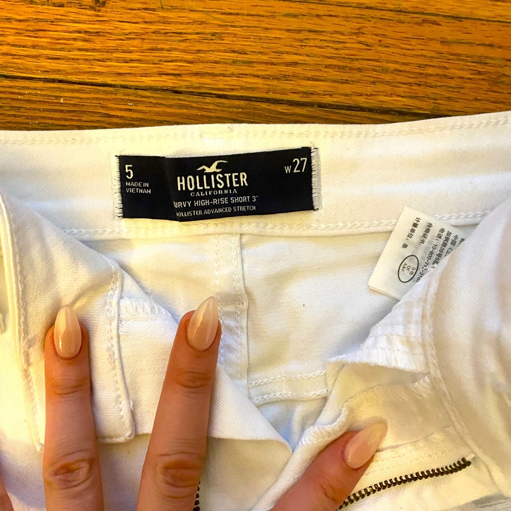 High rise ripped shorts